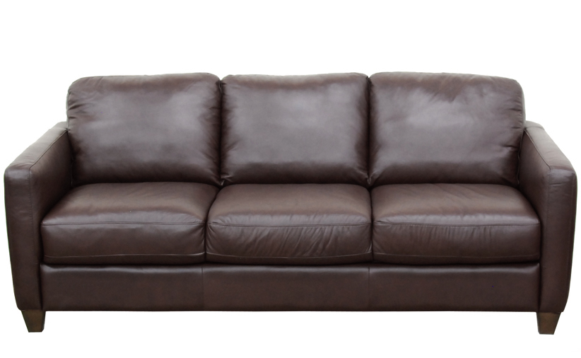 Natuzzi brown leather sectional discount
